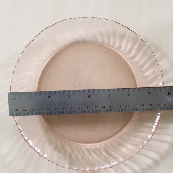 Arcoroc France Blush Pink Tinted Glass Plate Teacup Saucer - Bundle lot of Three - Picture 4 of 14